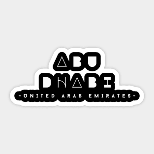 Unleash Your Wanderlust: Discover Abu Dhabi in Style Sticker